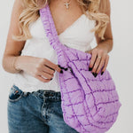 Carmen Quilted Tote Bag: Lilac