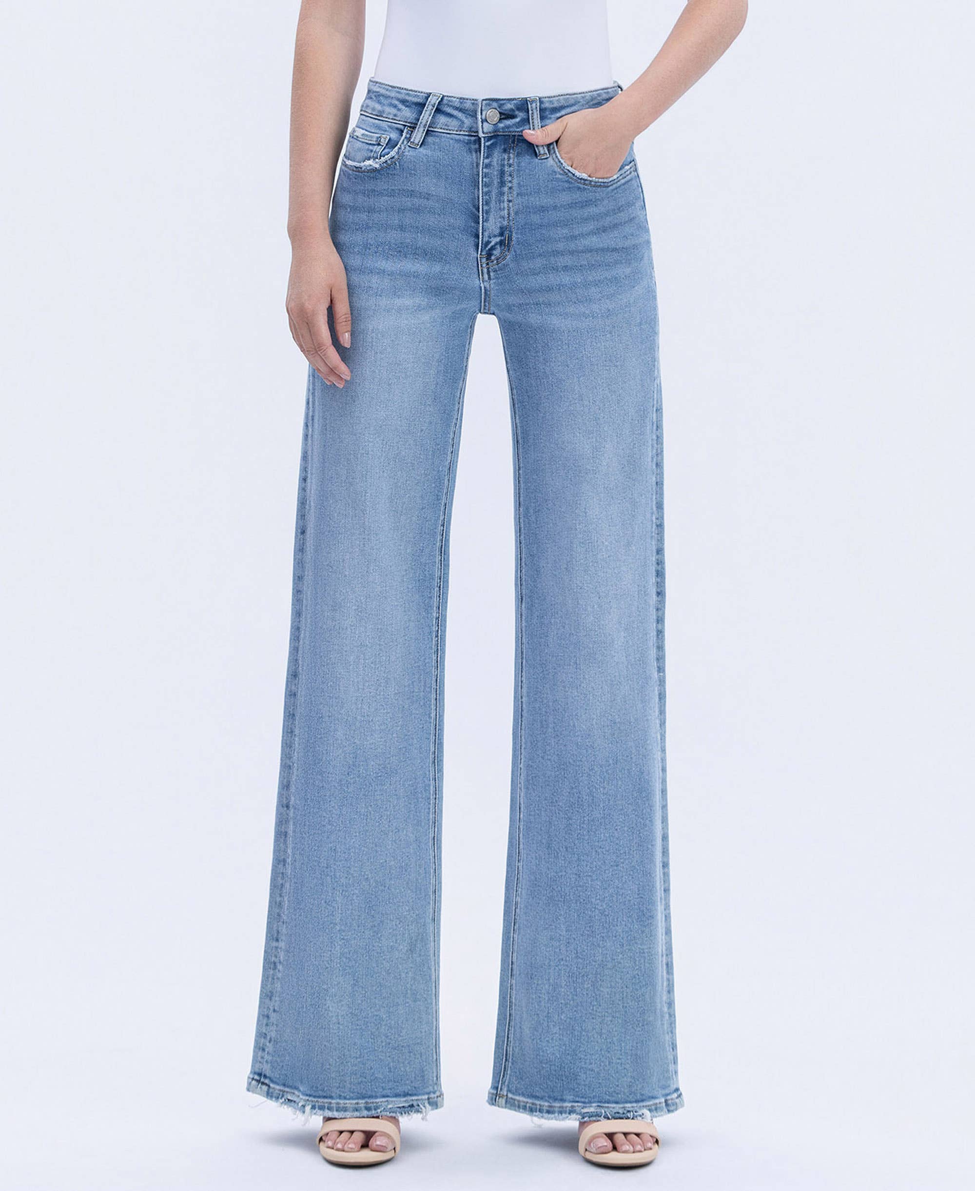 High Rise Wide Jeans: Hearten