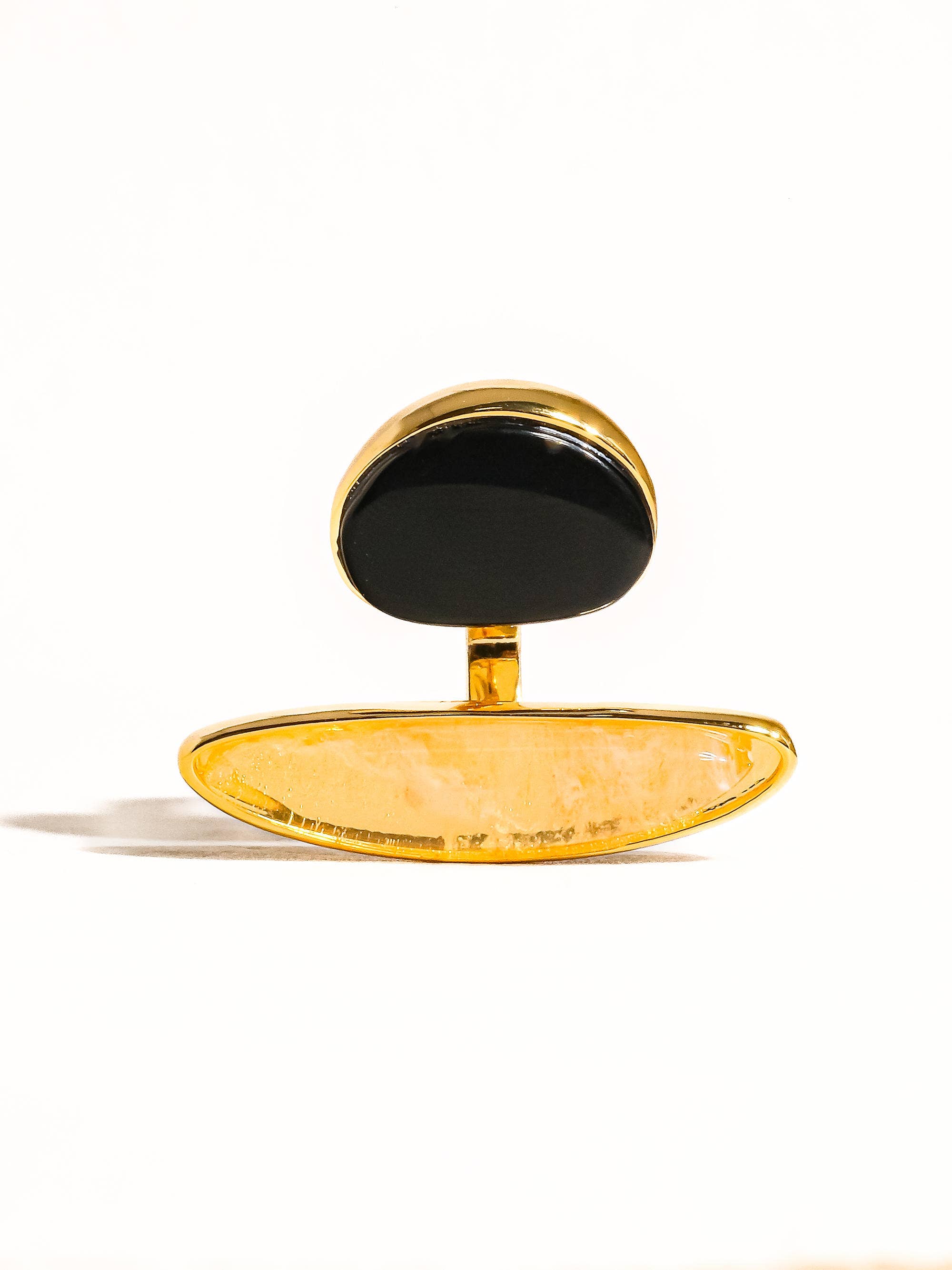 Vintage Black Agate Ring
