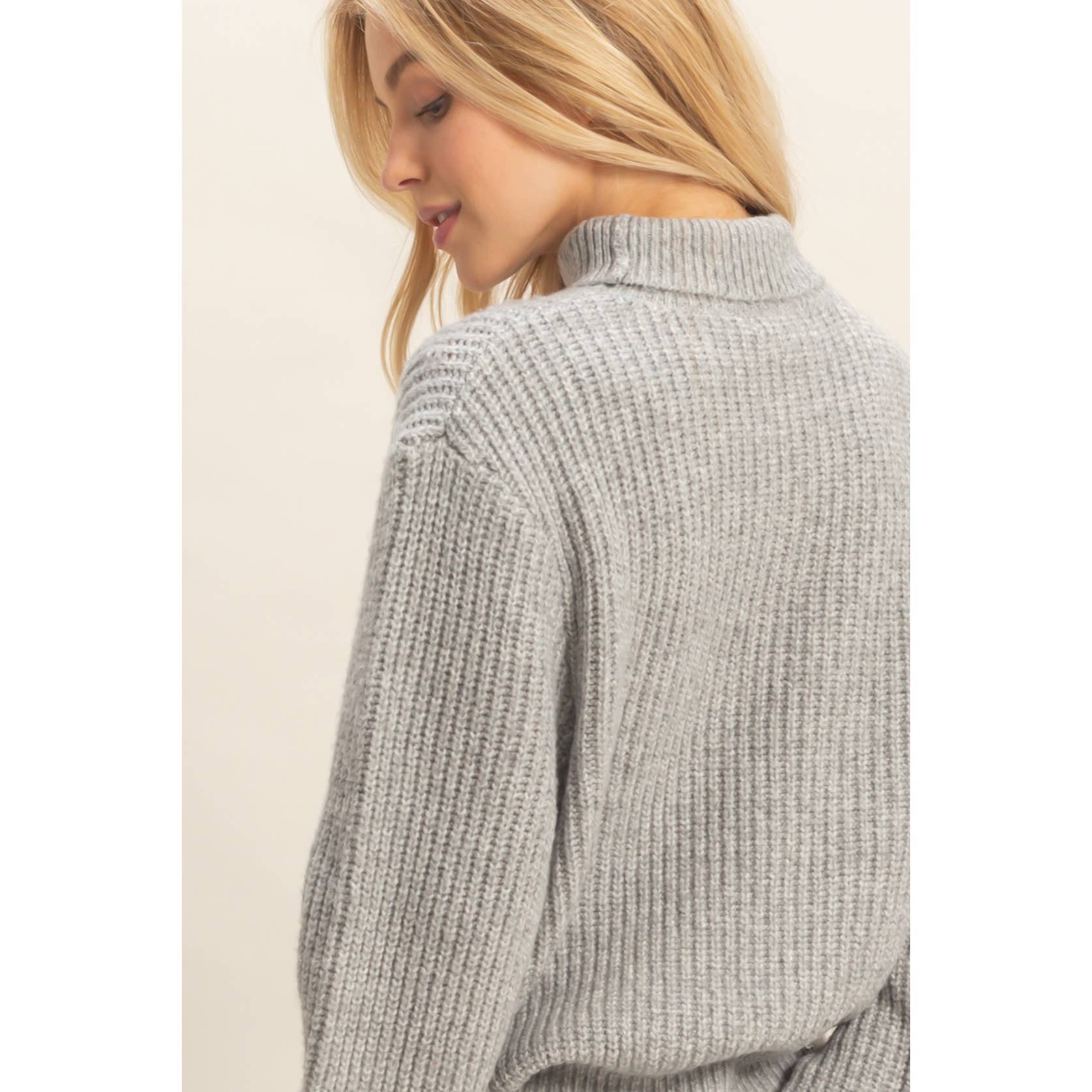 Ribbed Sweater Set: H.Gray