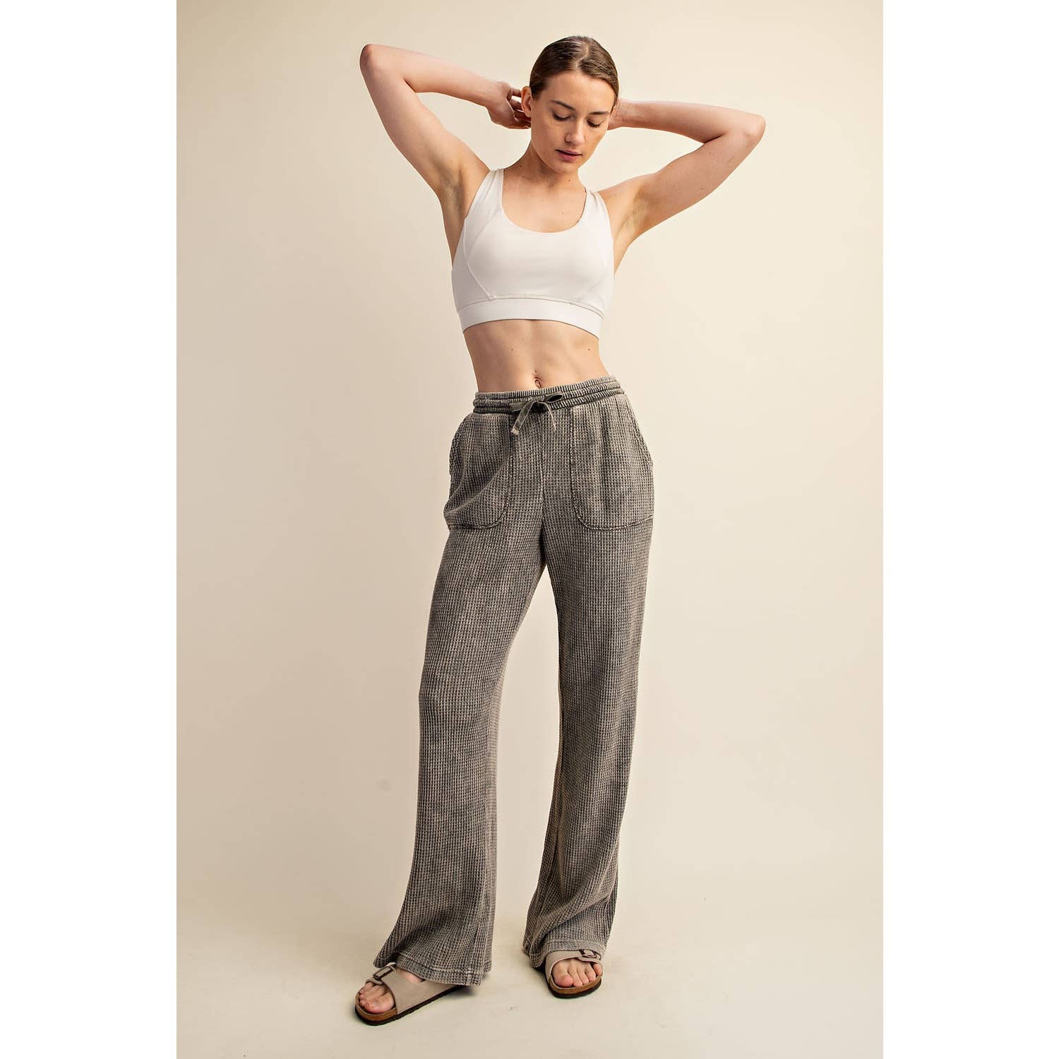 Waffle Sweatpants: Olive
