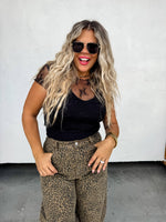 CHEETAH BARREL JEANS