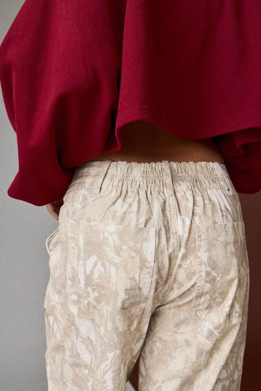 Wide-Leg Camo Cargo Pants