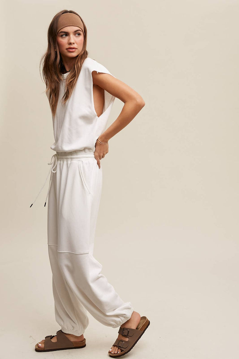Sleeveless Cotton Jumpsuit N