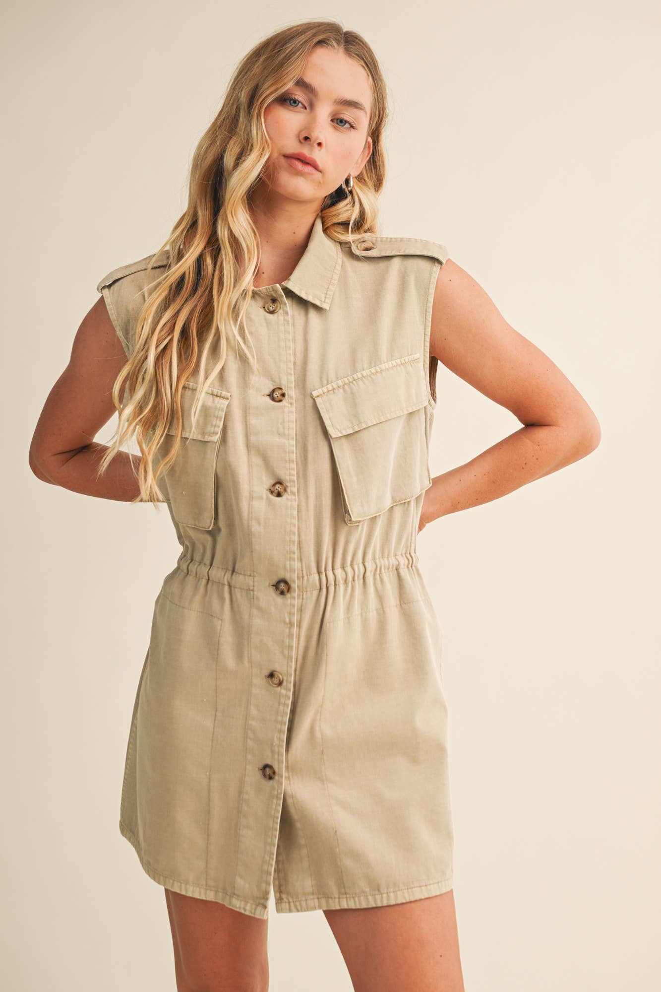 Sleeveless Utility Dress