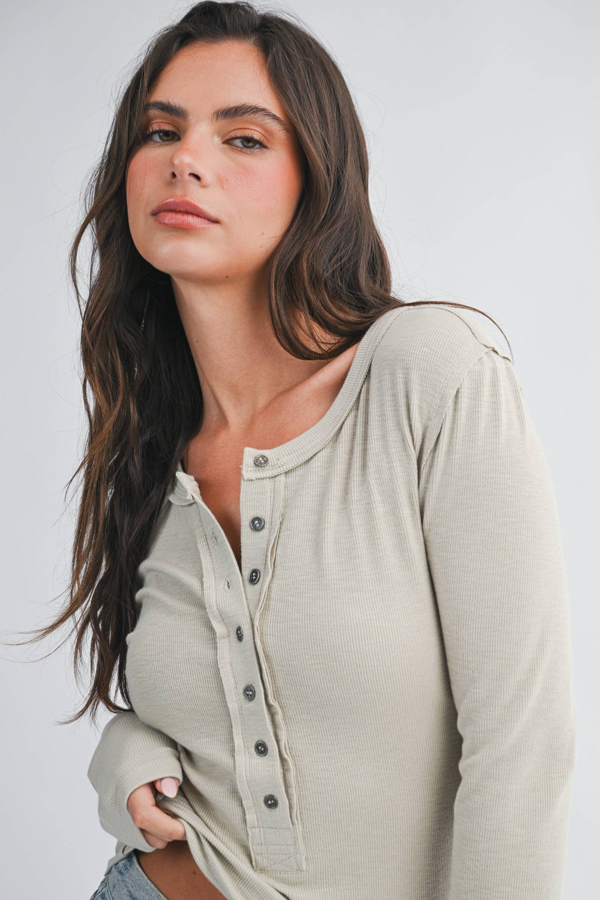 Henley Top: Oat