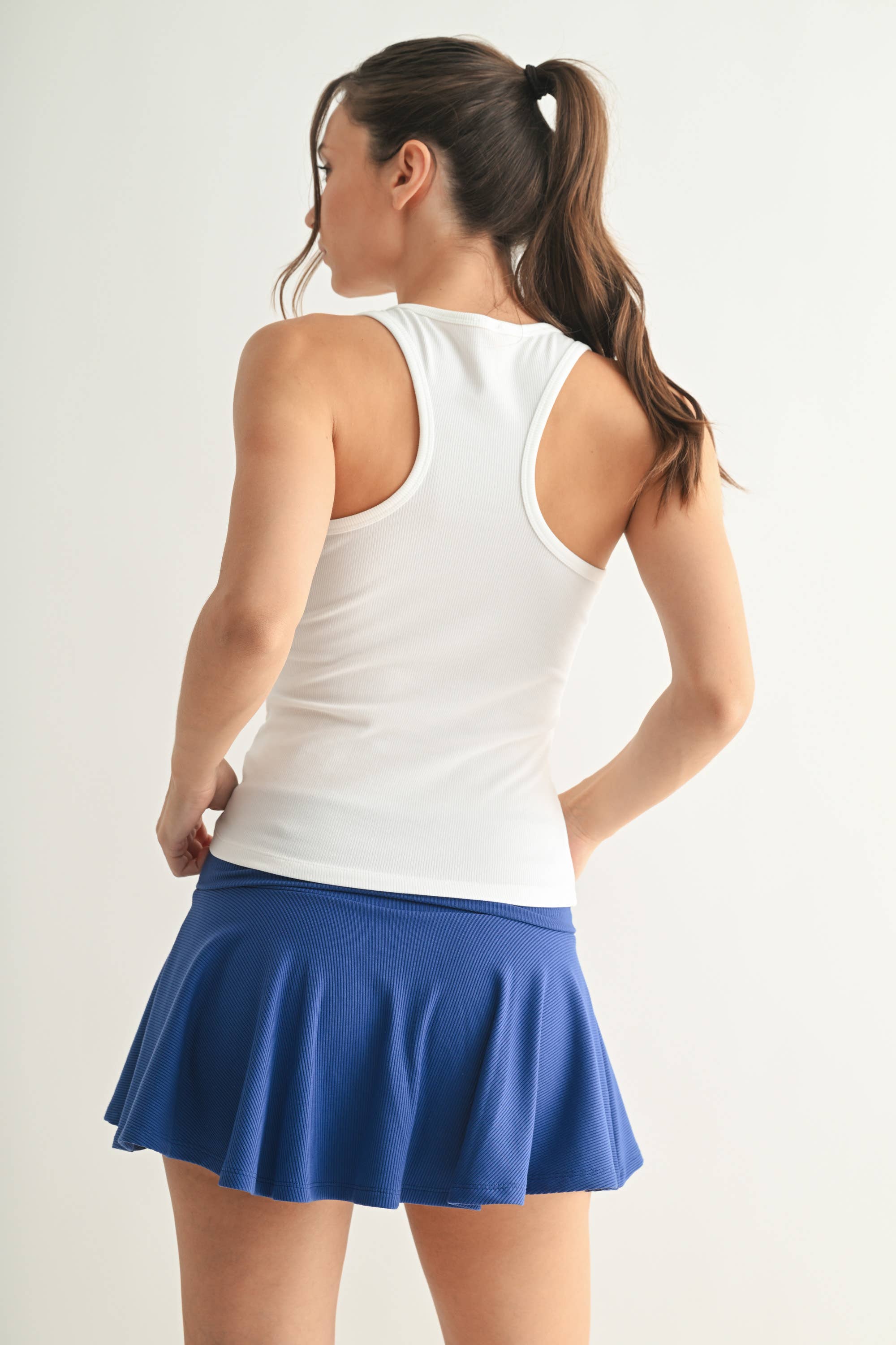 Scoop Neck Tank: White