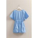 Poplin Mini Dress:OFF WHITE