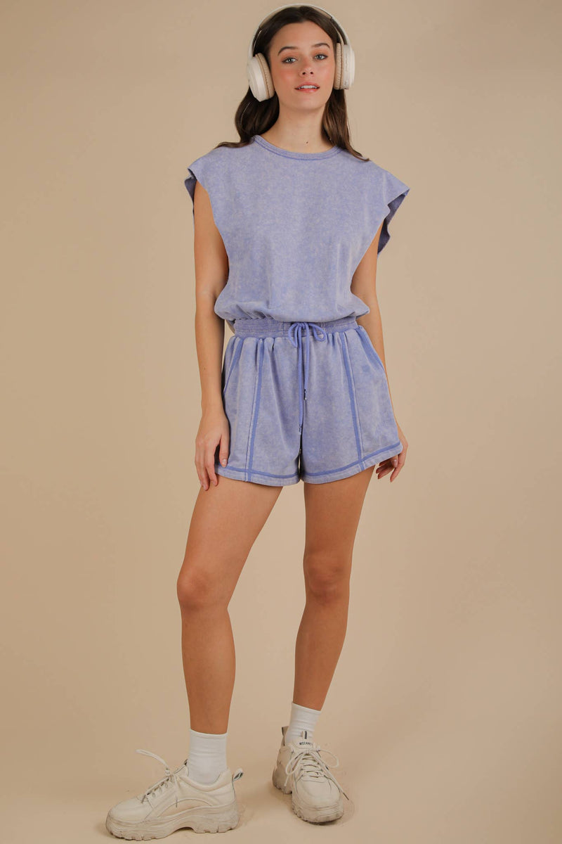 Washed Knit Romper