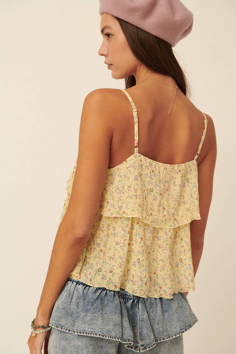 Floral Ruffle Top