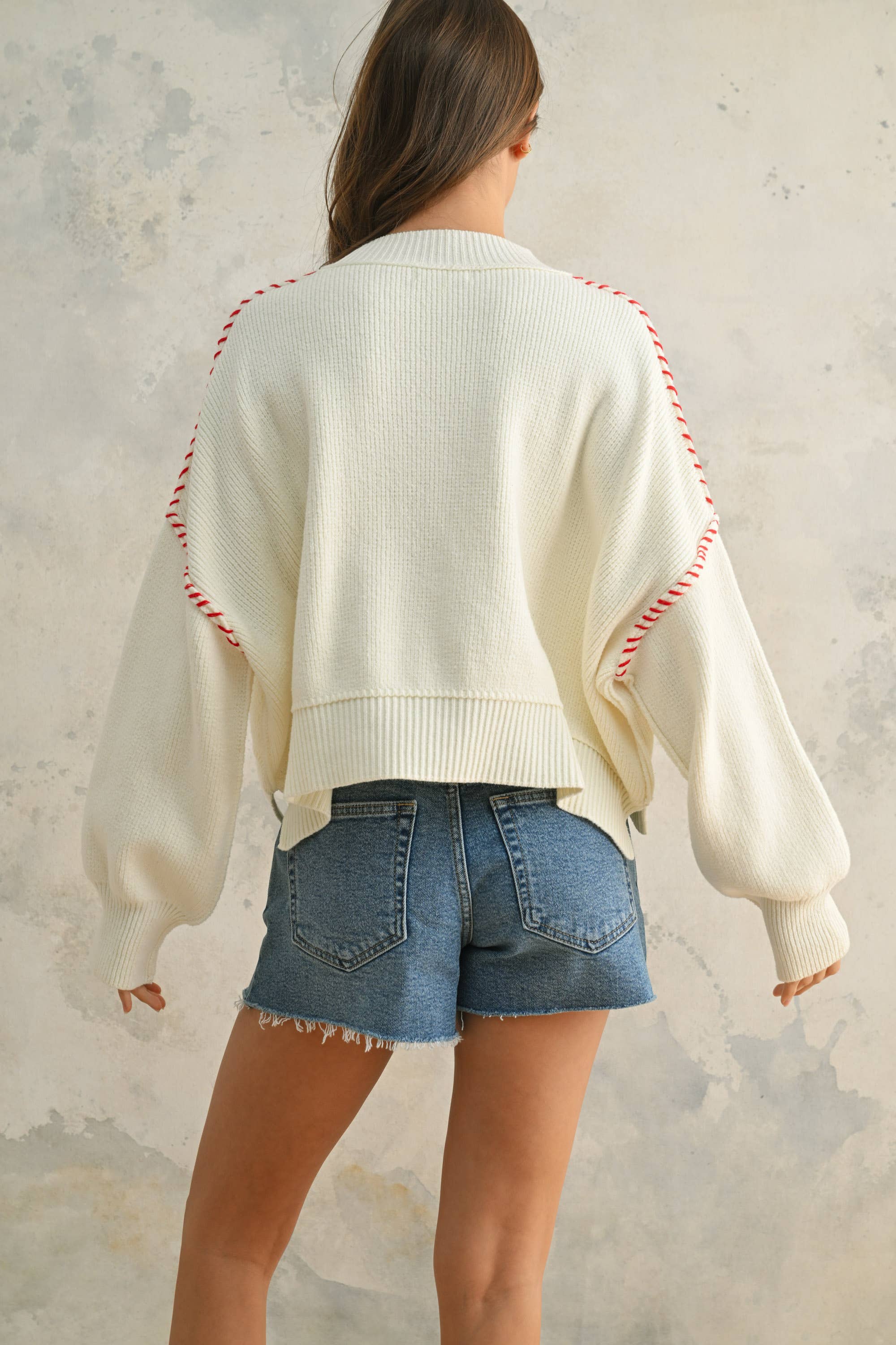 USA Rope Sweater: Off White