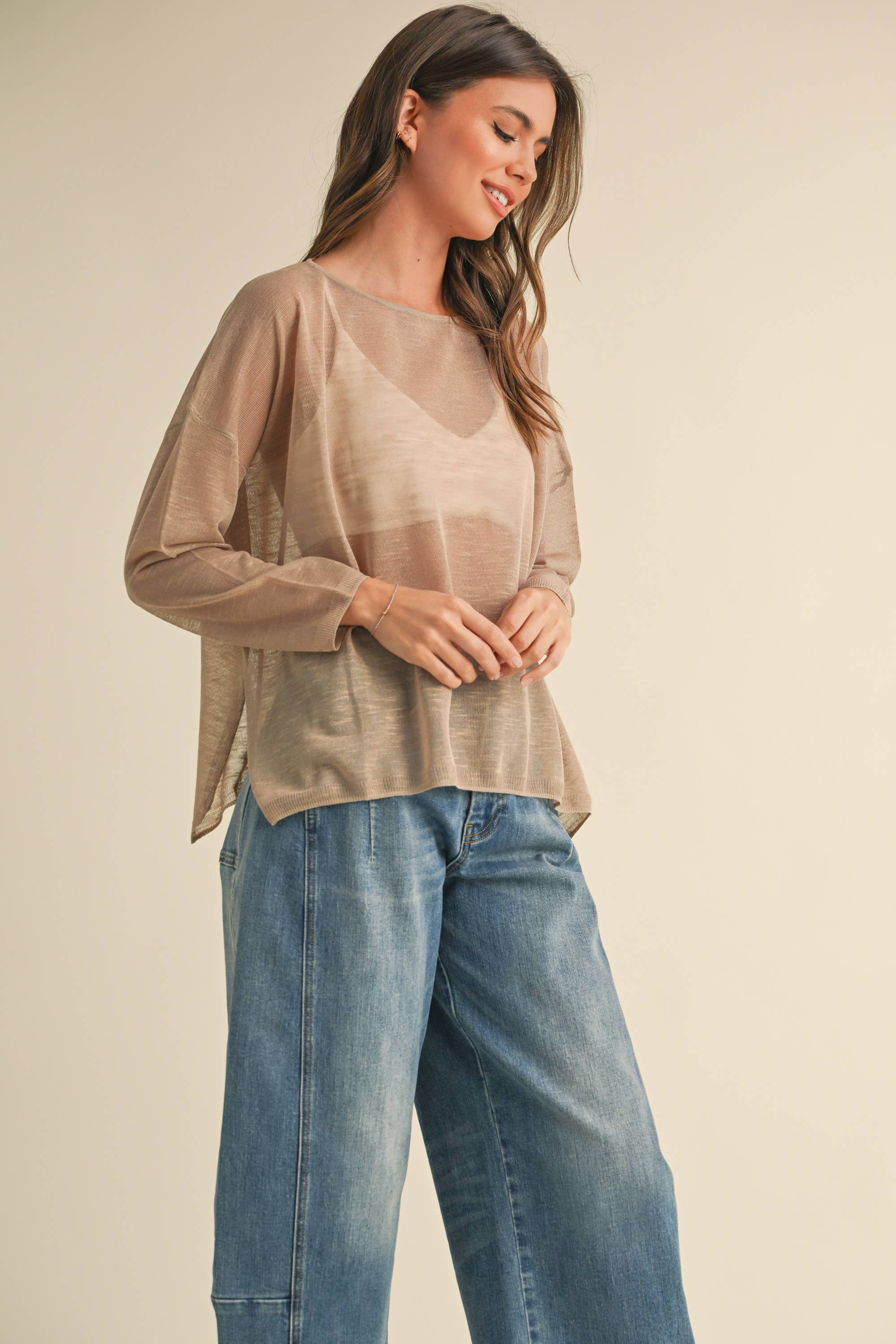 Mocha Light Weight Top: