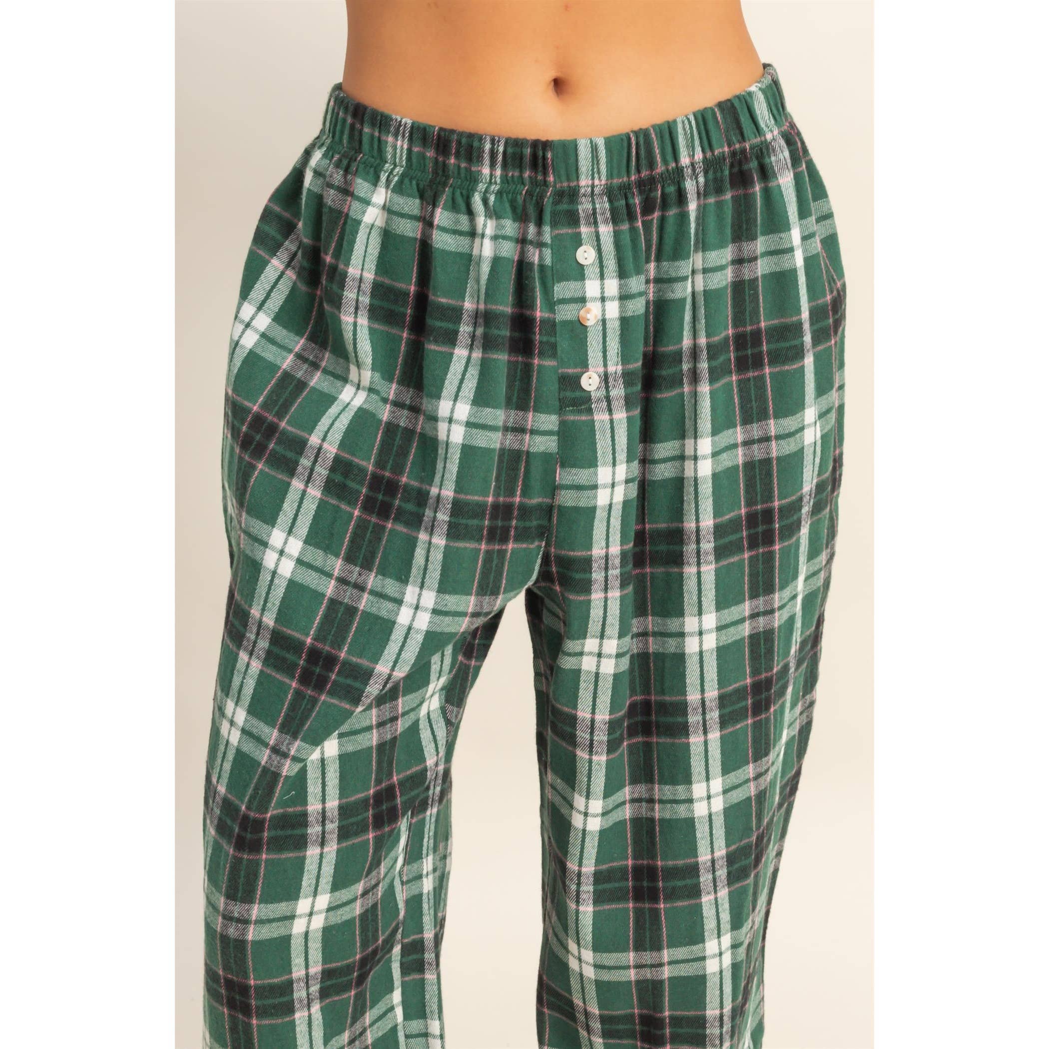 Flannel Lounge Pants: Navy