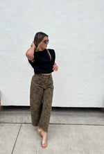 CHEETAH BARREL JEANS