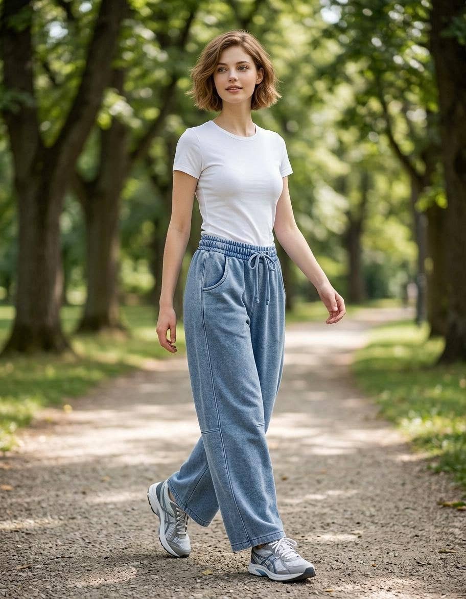 Barrel Sweatpants: Dusty Blue