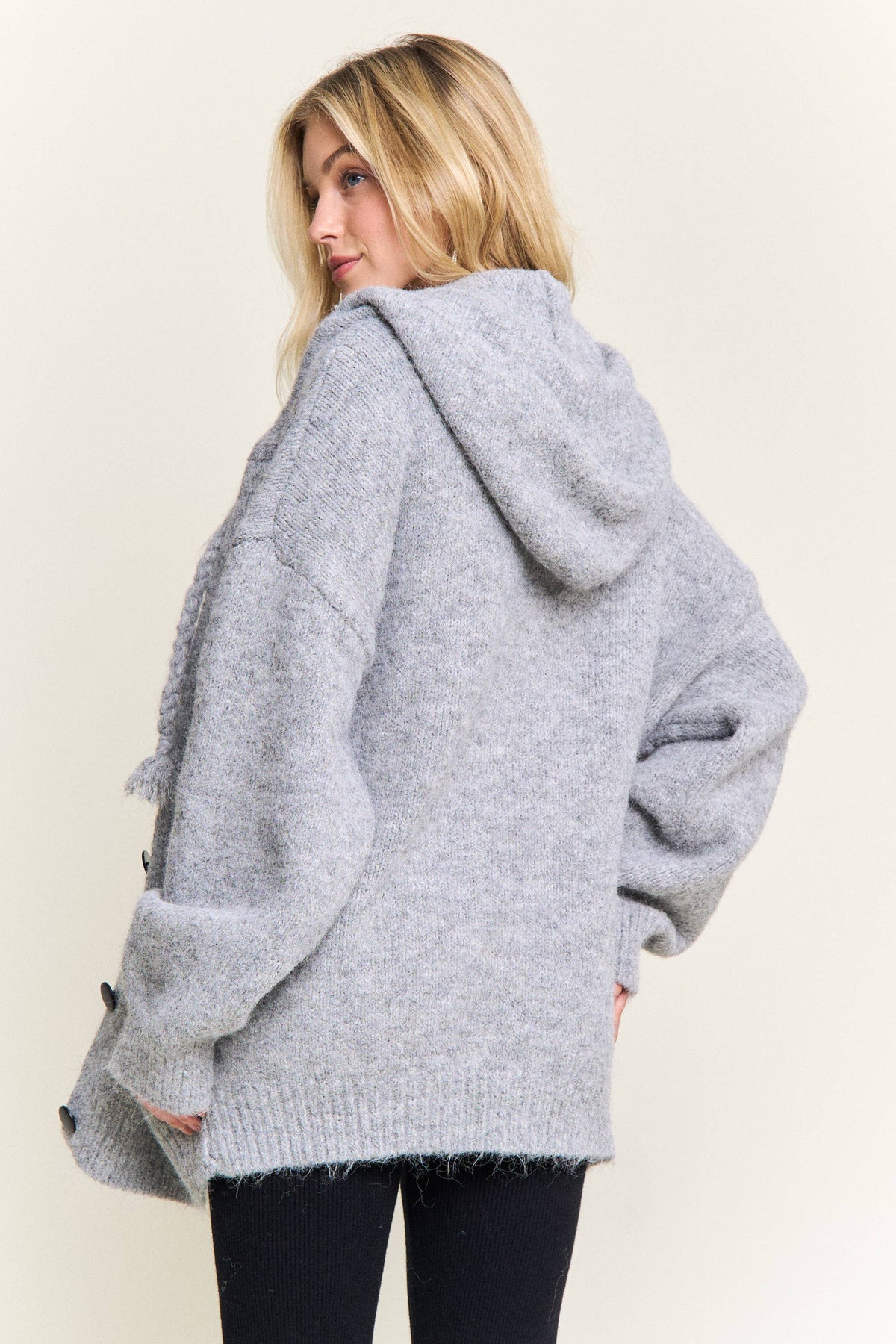 Button Up Cardigan Grey
