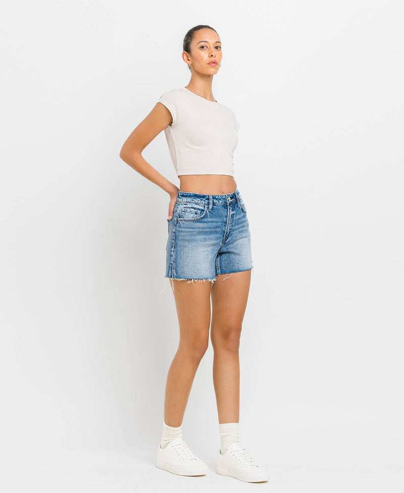 A Line Denim Shorts