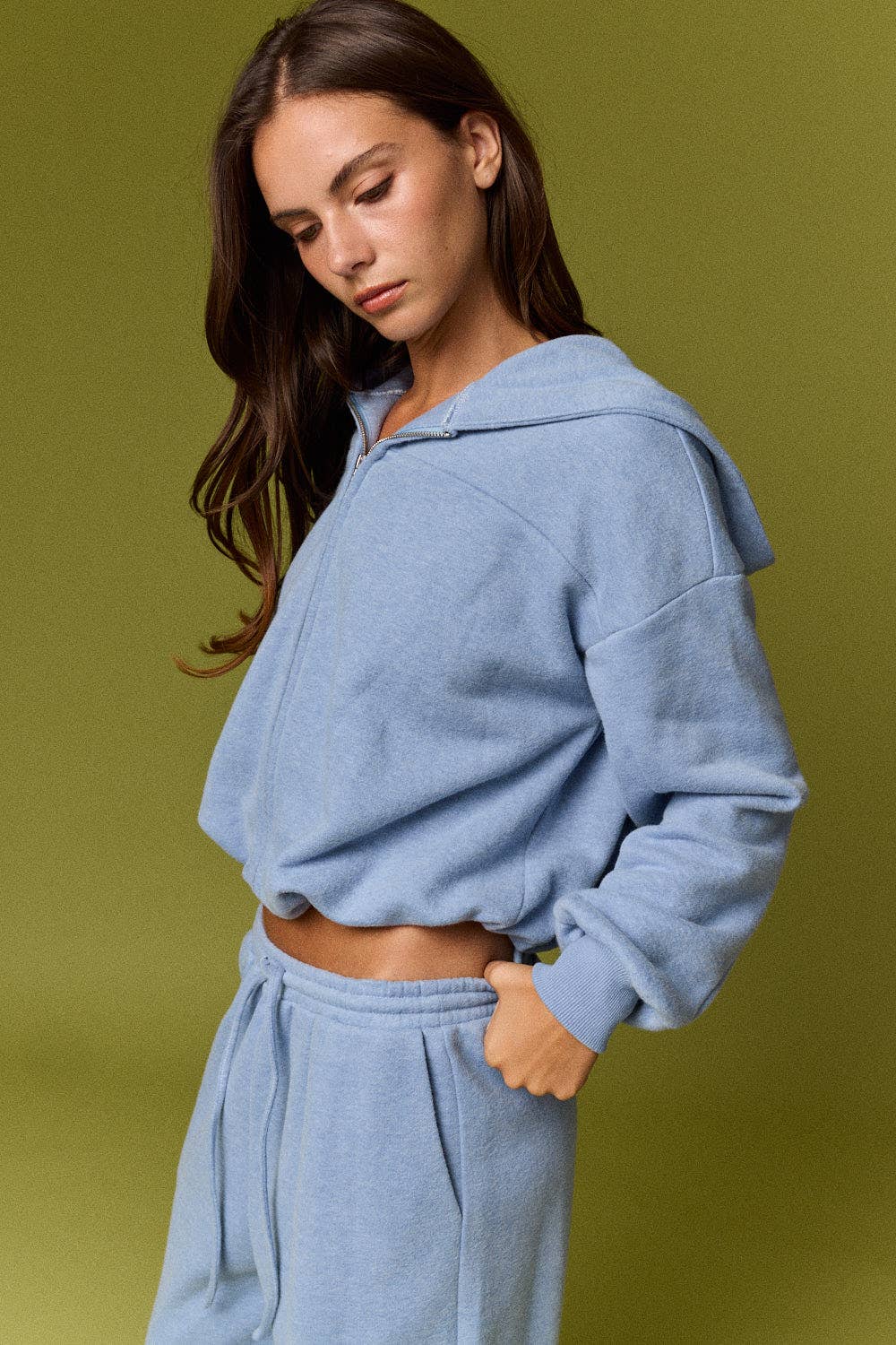 Sadie Zip Up: Blue
