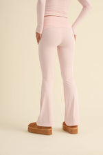 Foldover Flare Pants:Choc.