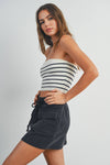 Striped Tube Top-PINK