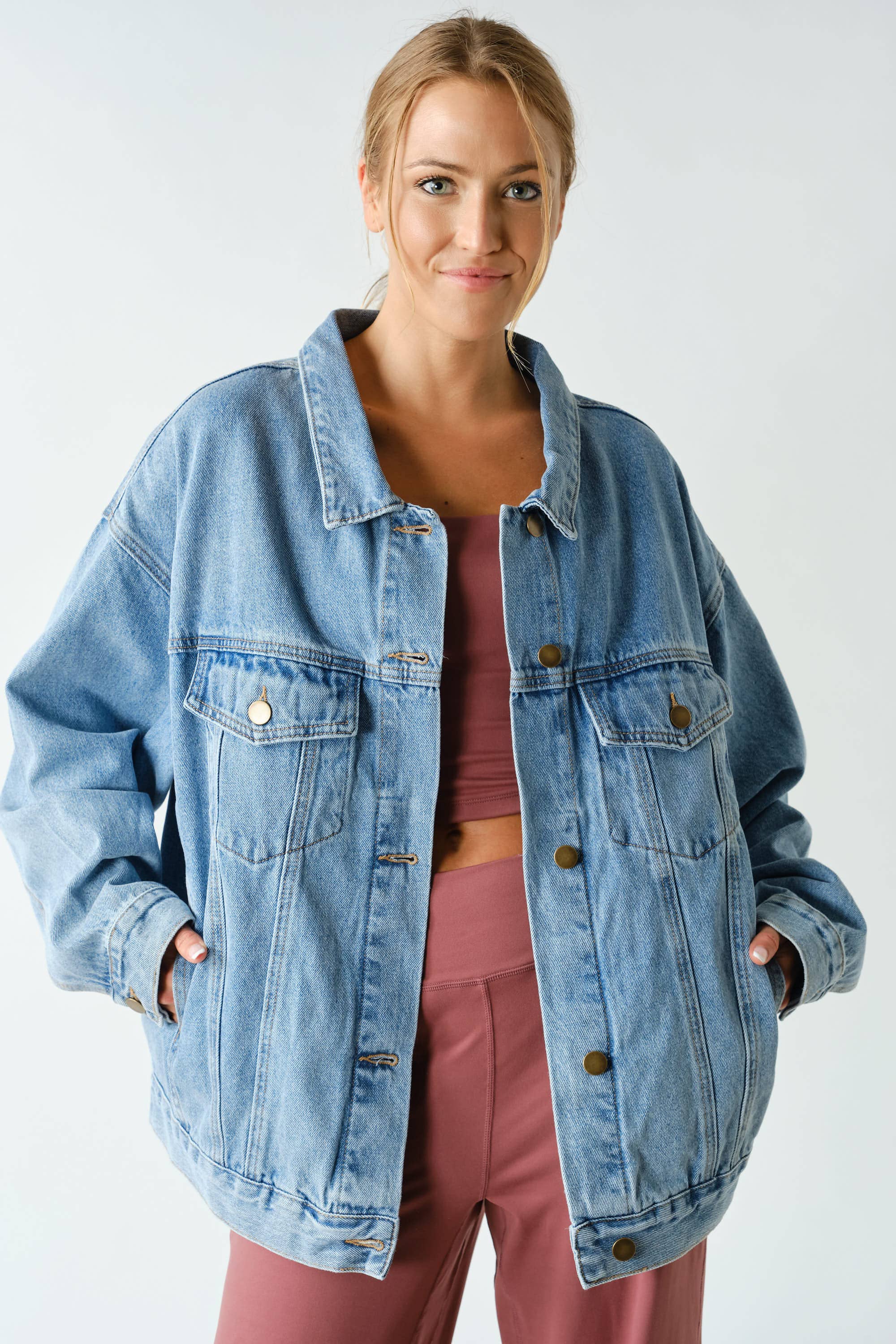 Boxy-Cut Denim Jacket: Md. Denim