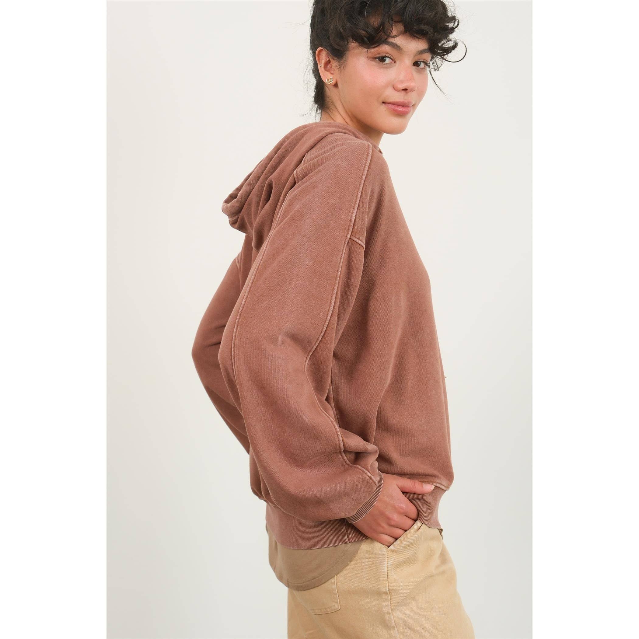 Seam-Detail Oversized Hoodie