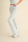 Foldover Flare Pants:Choc.