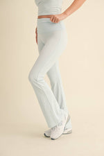 Foldover Flare Pants:Choc.