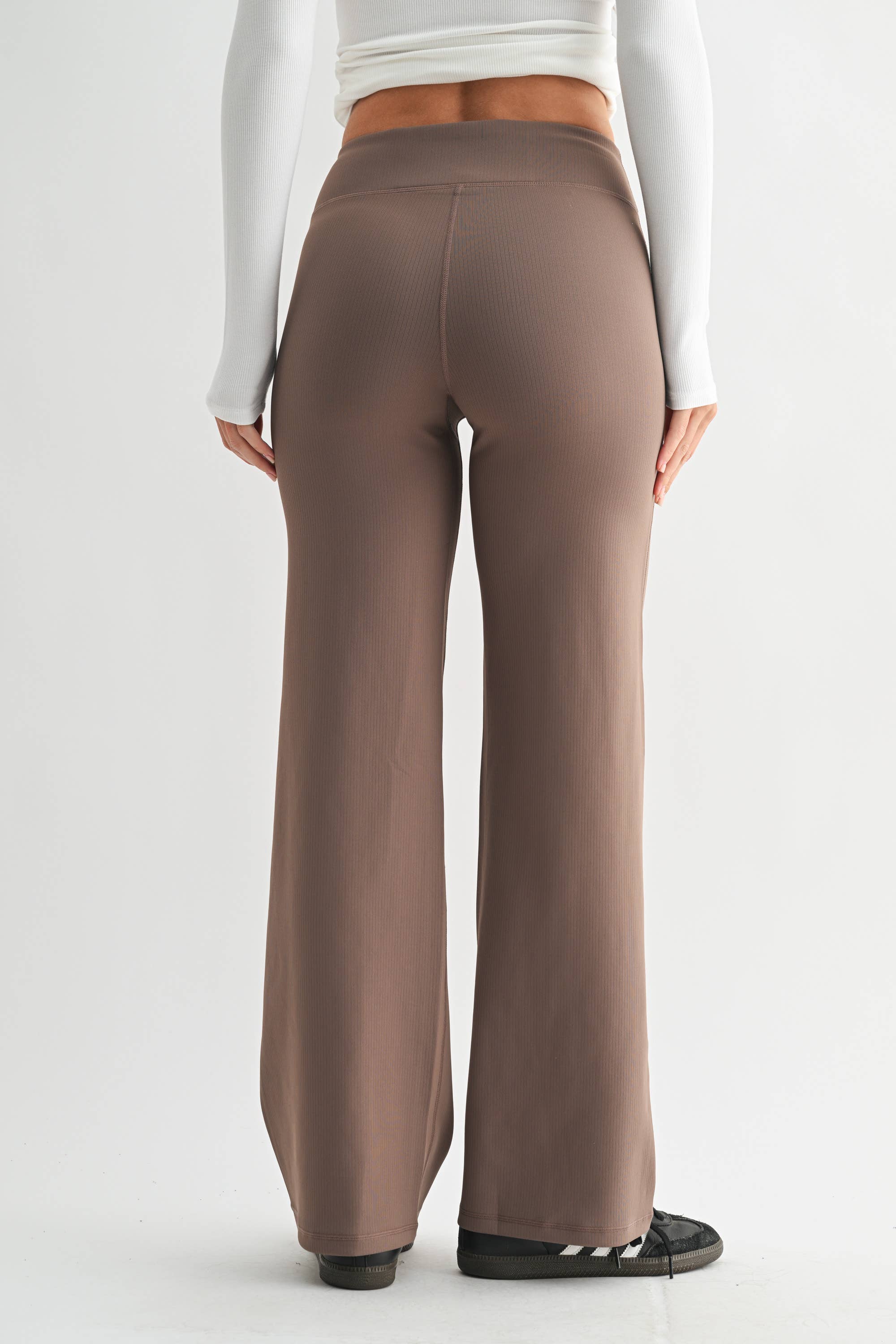 Jacquard Wide Leg Pant: Taupe