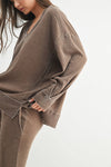 Waffle Knit Oversized:PLUM