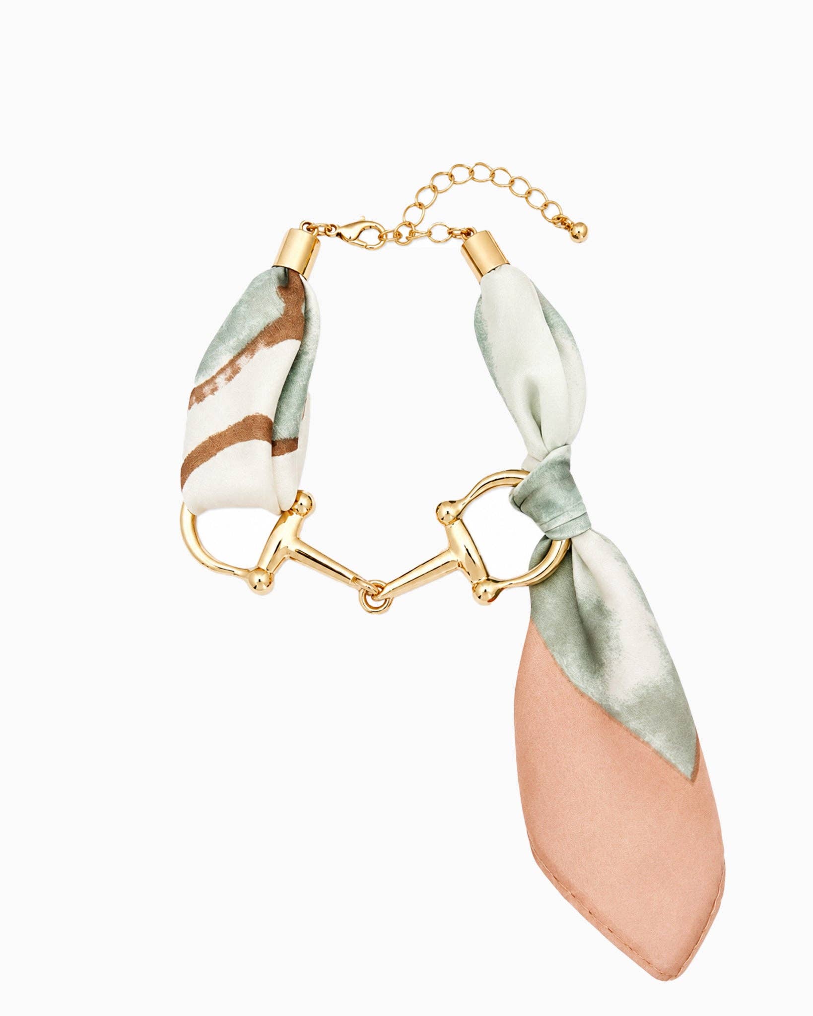 Horsebit Link Scarf Bracelet: Ivory
