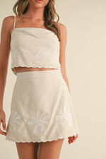 Linen Embroidery Set: NAVY