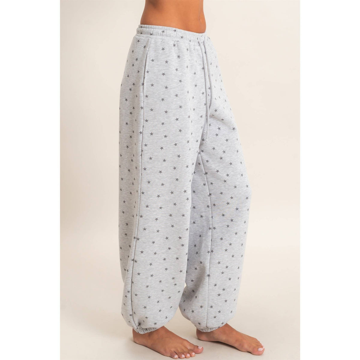 Star Print Jogger: H. Gray