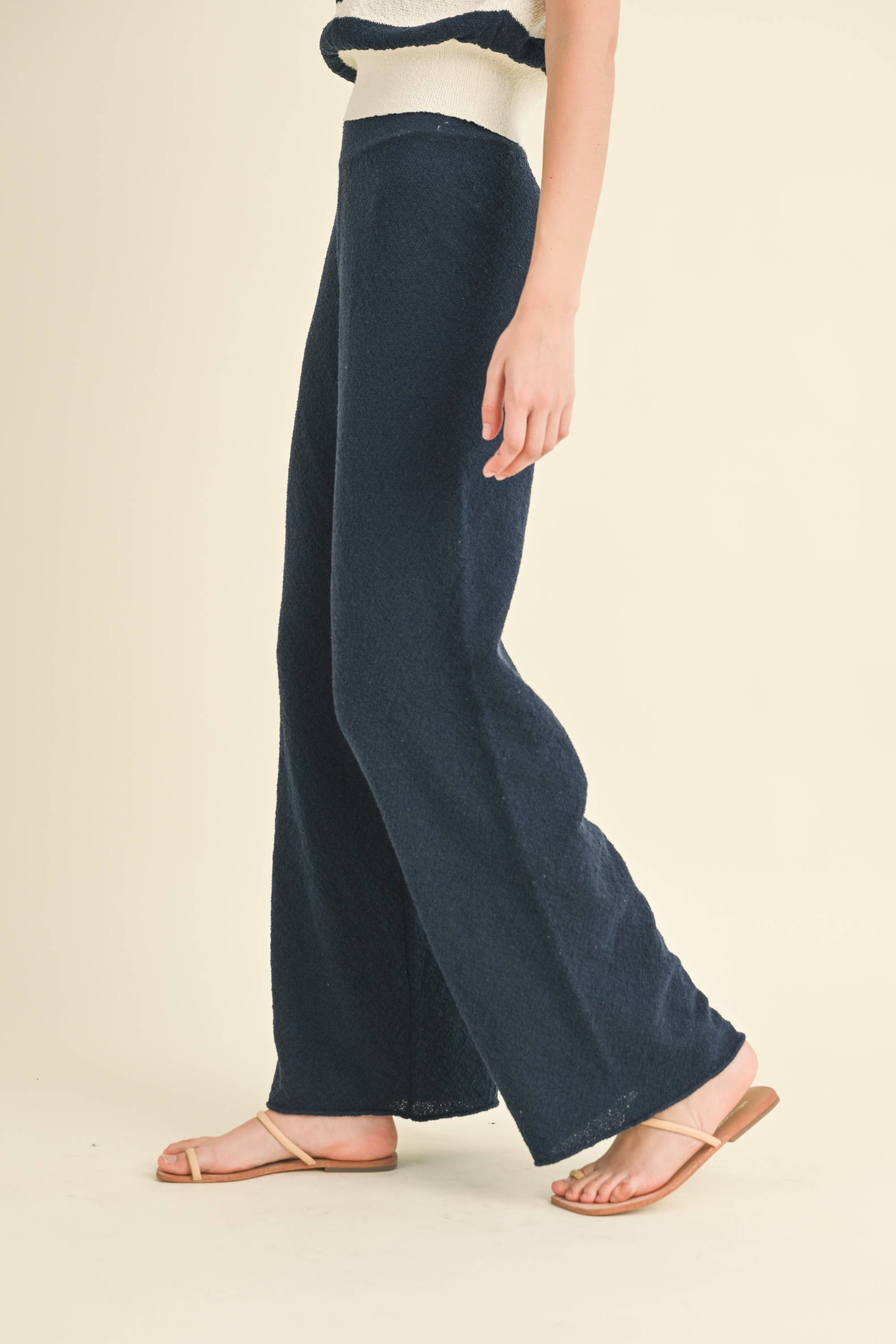 Knitted Pants: Navy