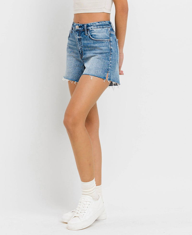A Line Denim Shorts