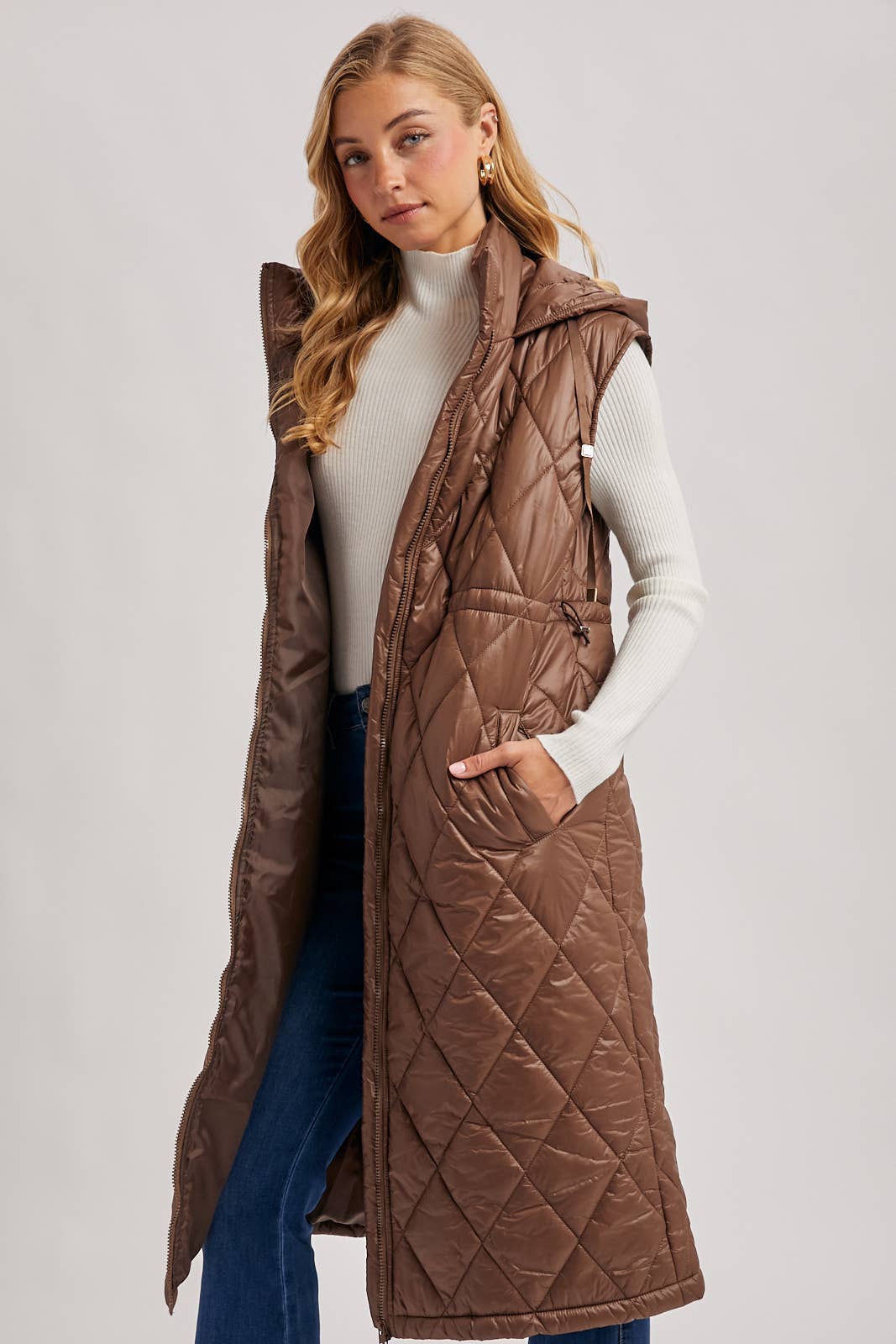 Diamond Puffer Vest: Coco