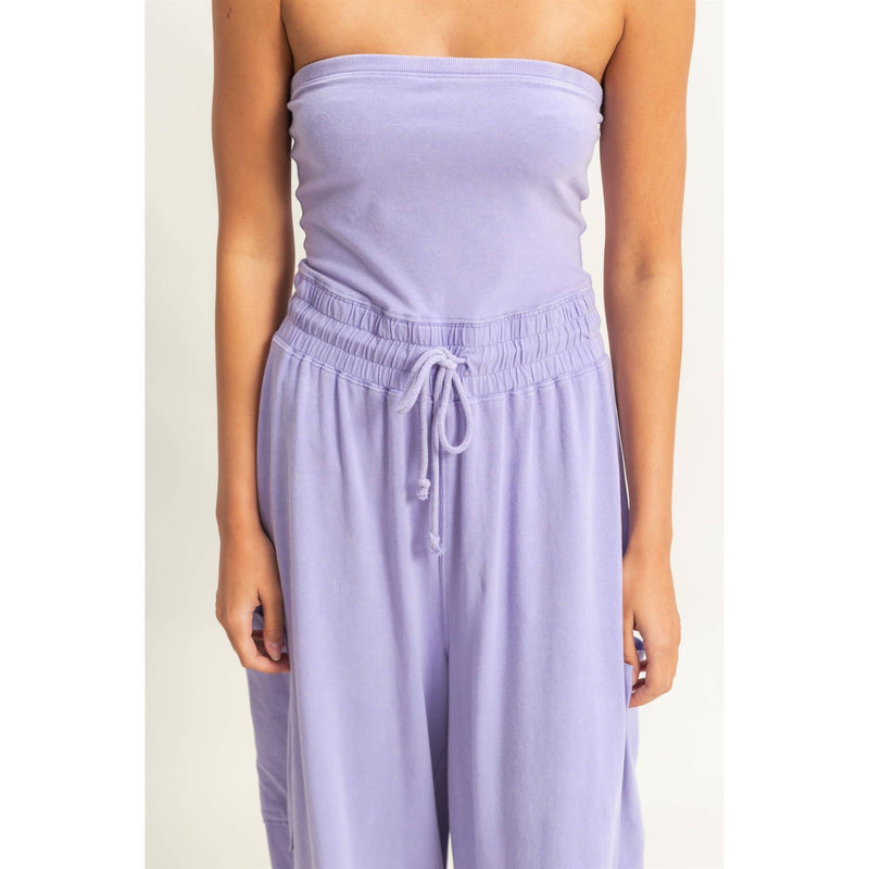 Tube Top Jumpsuit:TURQUOISE