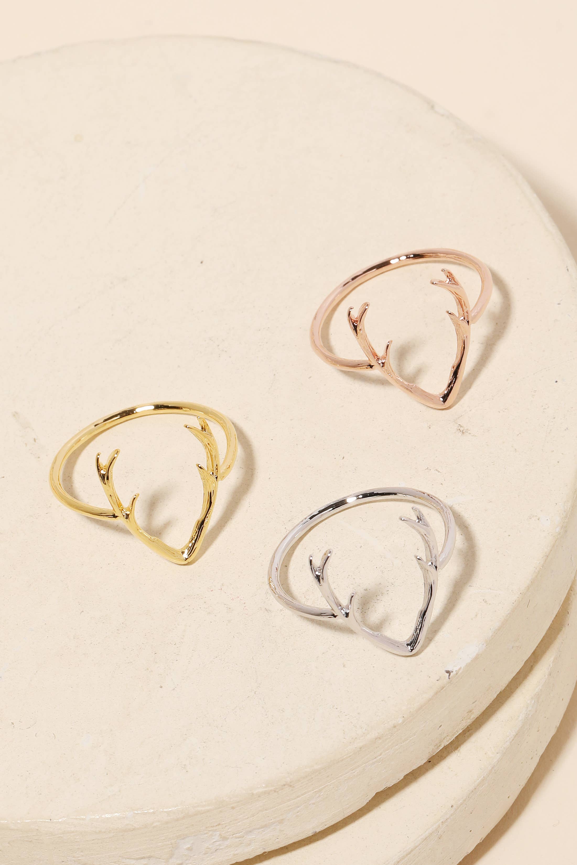 Gold Dipped Antler Ring: G