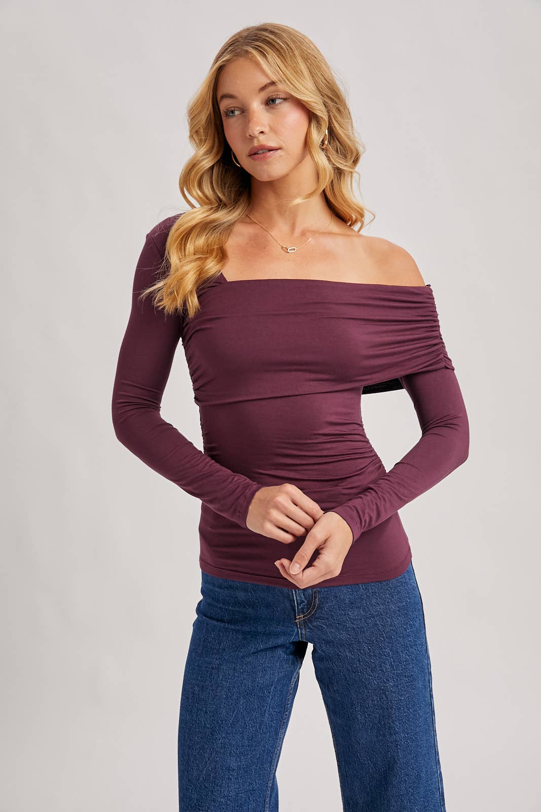 Elegant Asymmetric Top: Plum