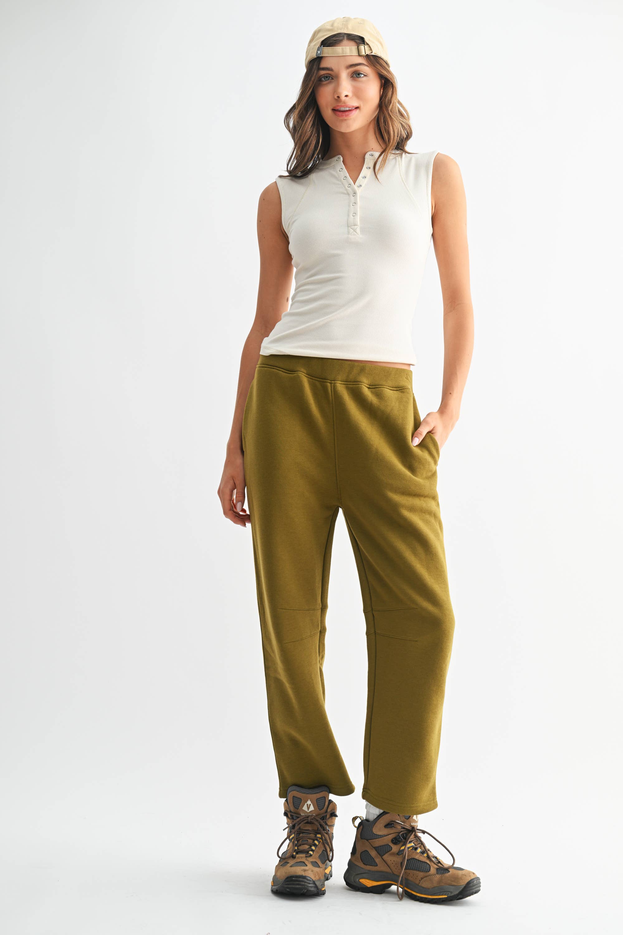 Henley Tank Top: Naturtal