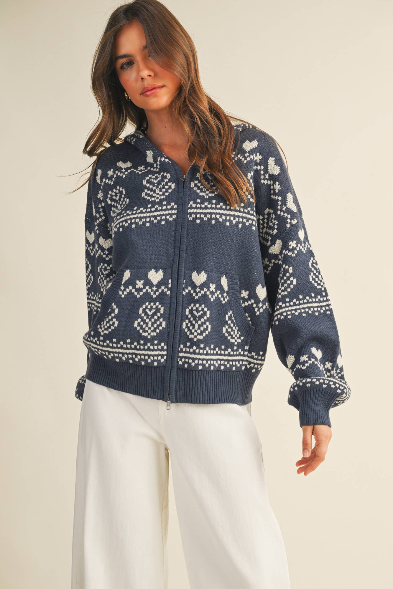 Nordic Zip Up Sweater