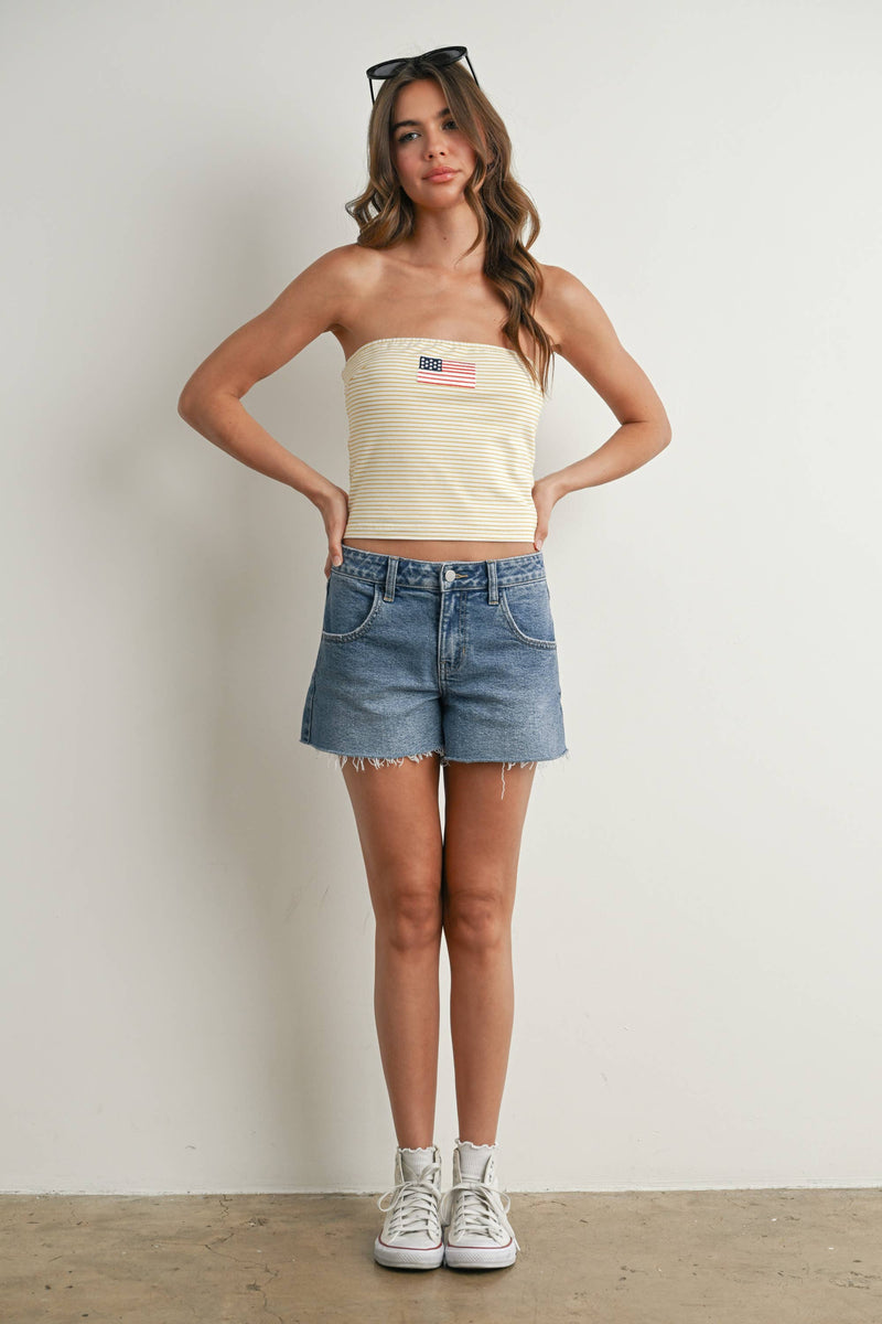 Stars & Stripes Top-YELLOW