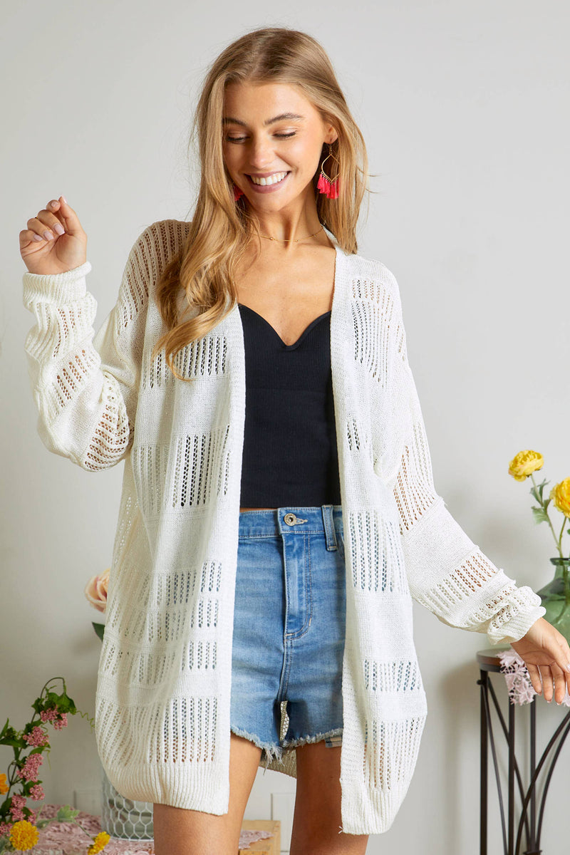 LIGHTWEIGHT KNIT CARDIGAN