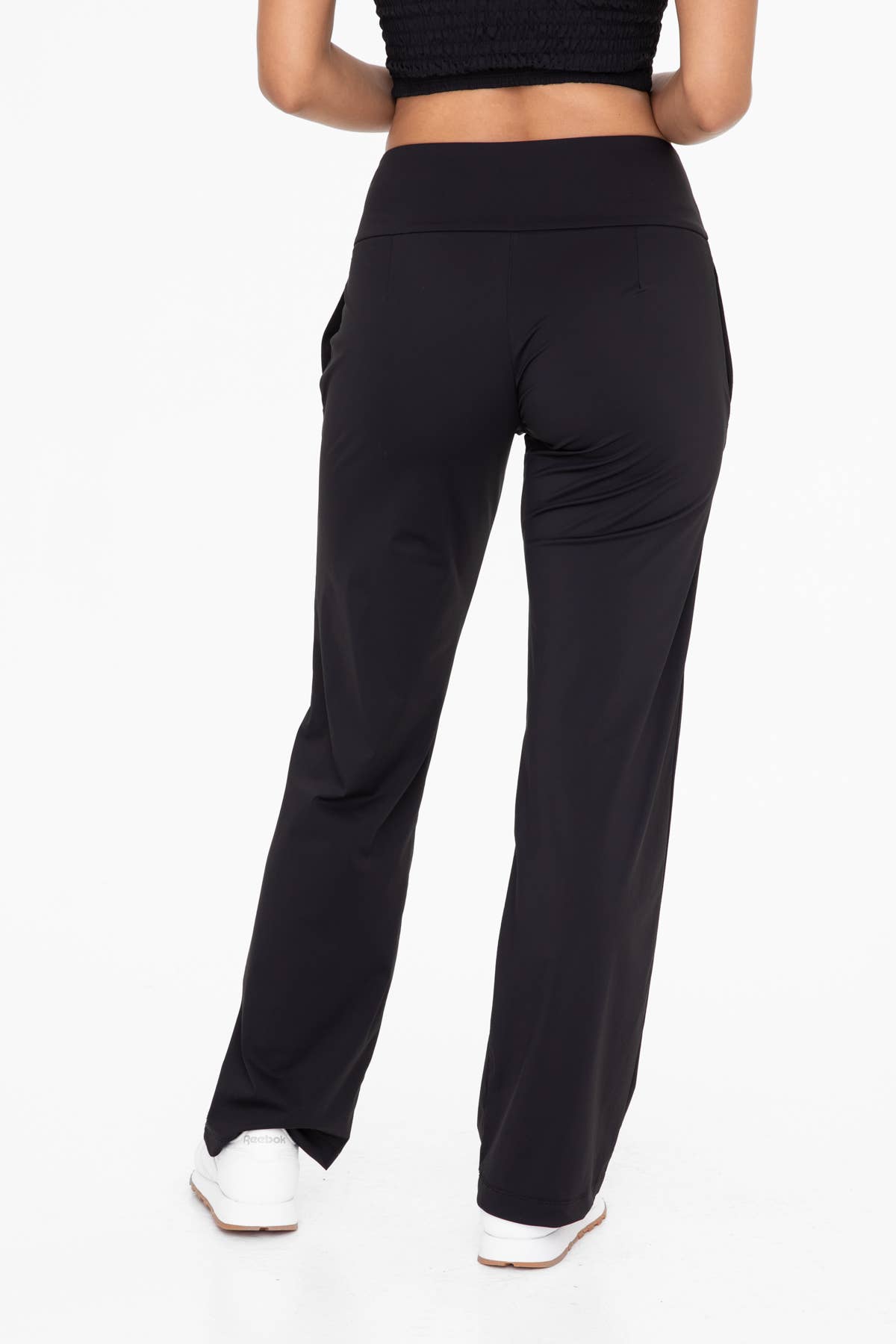 Nylon Tailored Pants: Black