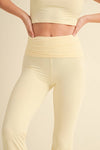 Foldover Flare Pants:Choc.