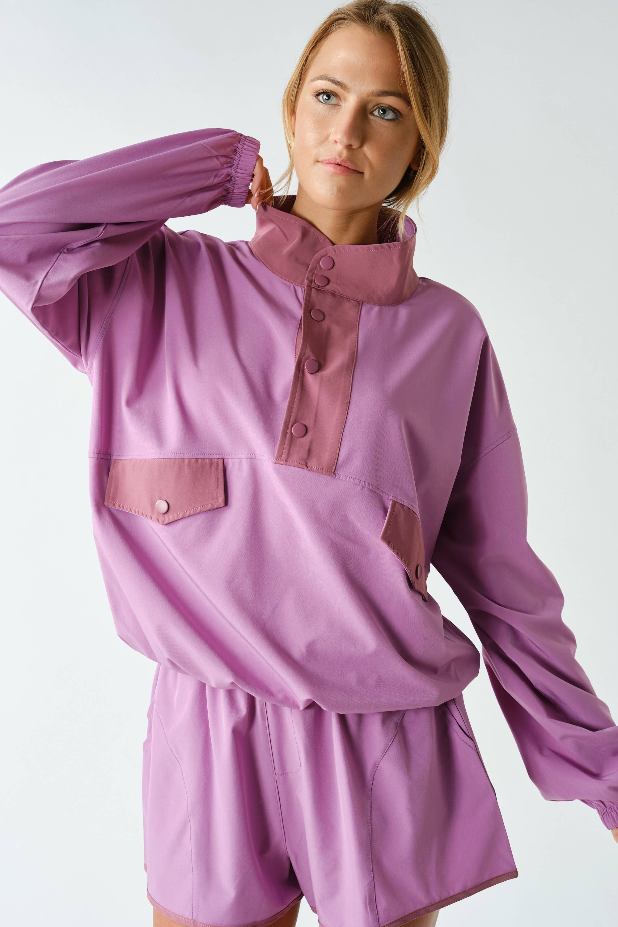 Color-Block Active Set: Mulberry