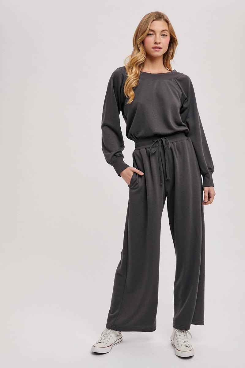 OFF THE SHOULDER JUMPSUIT: