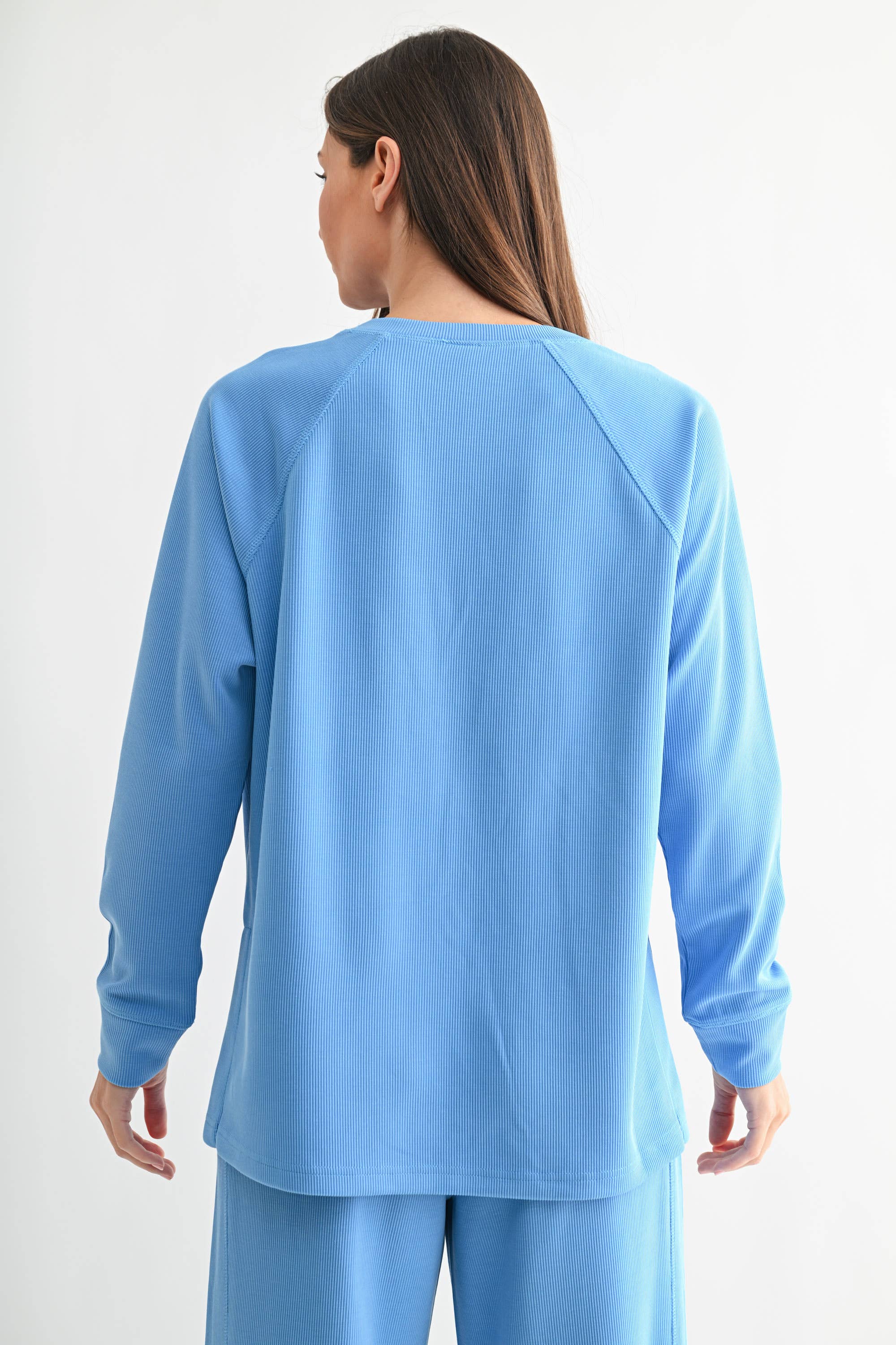 Luxe Raglan Tee: Deep Indigo