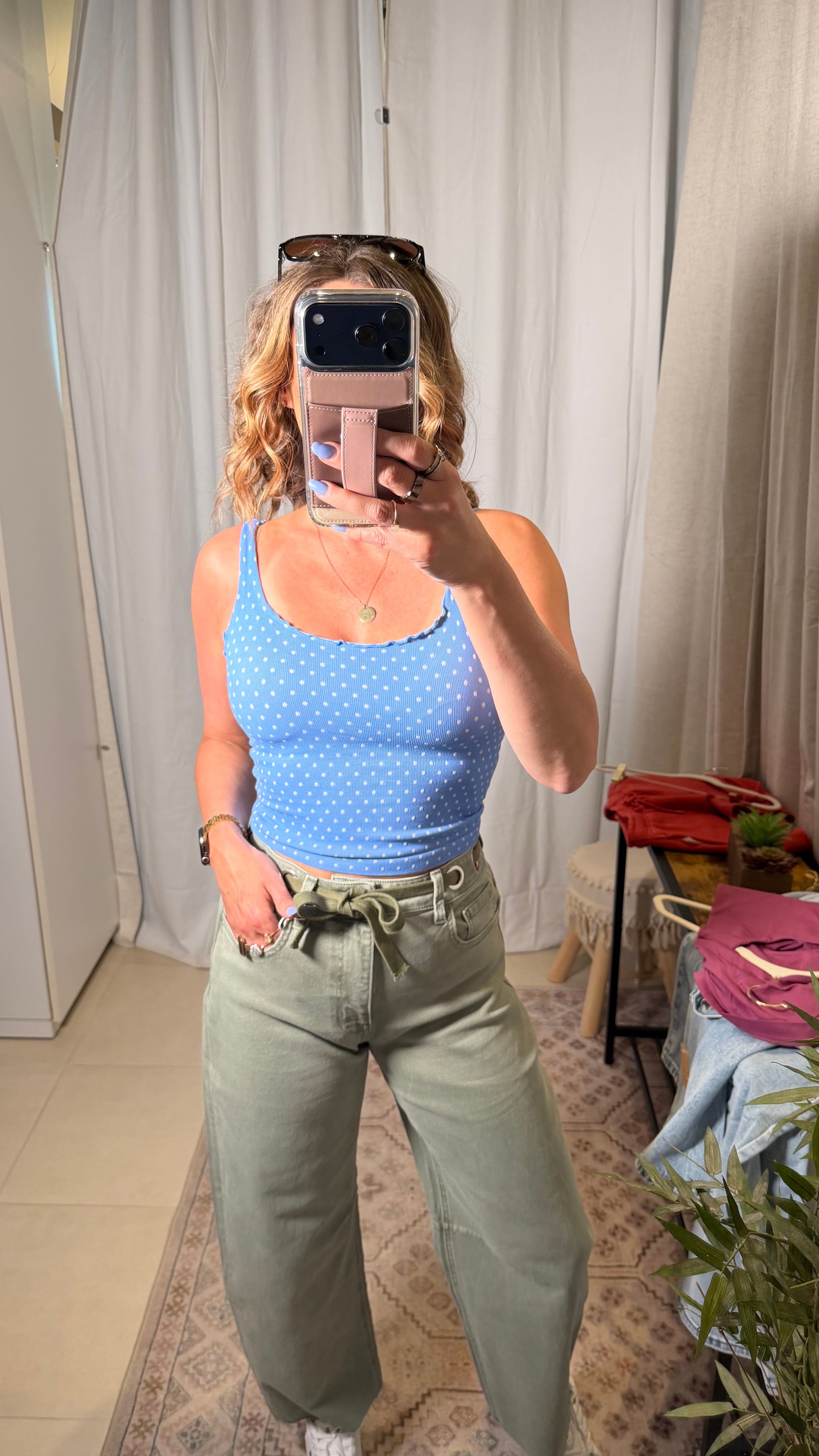 Polka Dot Edge Top: Marina