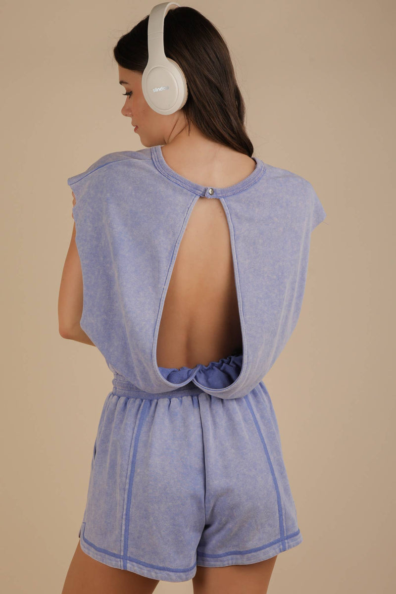 Washed Knit Romper